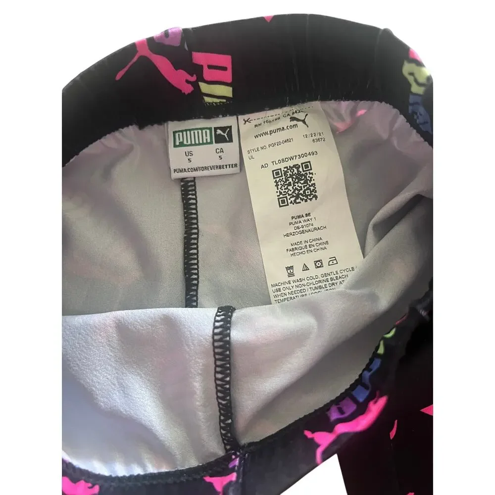 Puma Jogger Set Size 5 Black Neon Multicolored Hooded Set Full front Zip